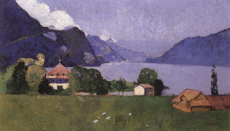 Max Buri Brienzersee-Landschaft Norge oil painting art